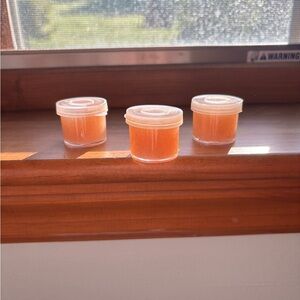 Set of Three Orange Lip Scrubs